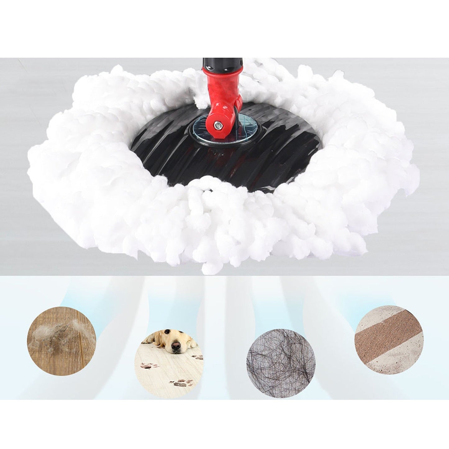 360 Degree Spin Mop Bucket Set with Microfiber Rotating Head