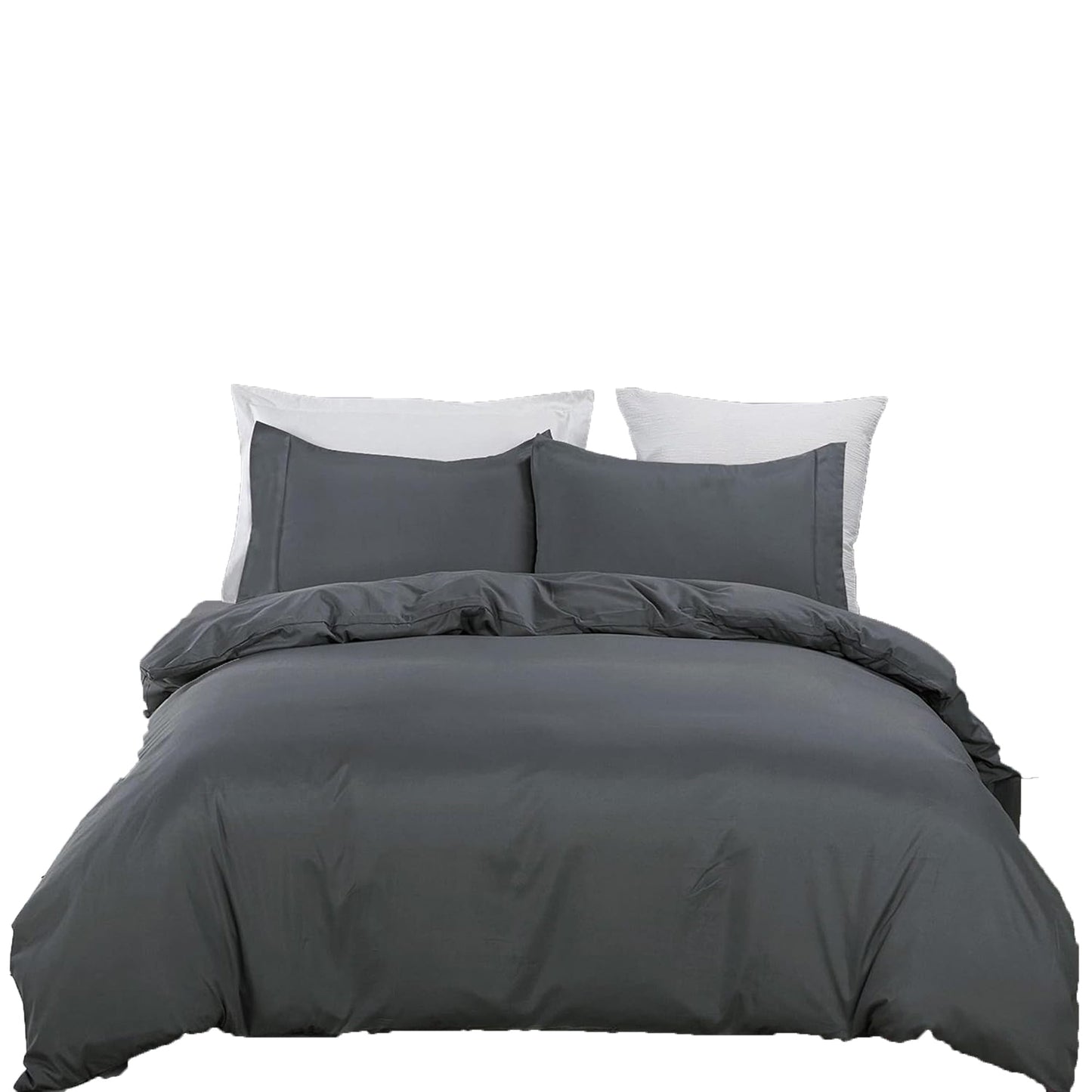 2000 TC Premium Microfibre Doona Cover Ultra Soft Quilt Cover Set - Dark Grey