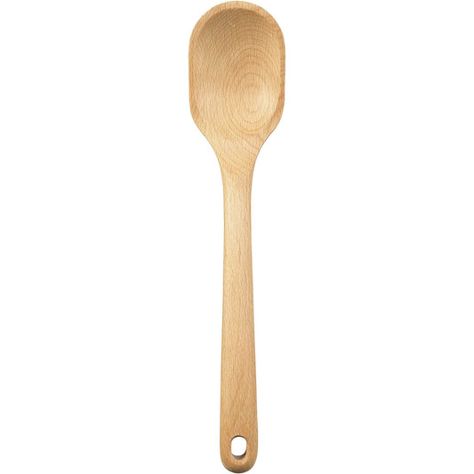 Large Wooden Spoon Solid Beechwood - 12.4x2.6 Inch