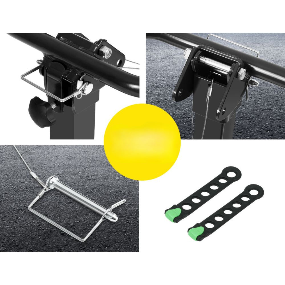 Bicycle Car Rear Carrier Hitch Mount Towbar Foldable Steel - Fits 4 Bikes