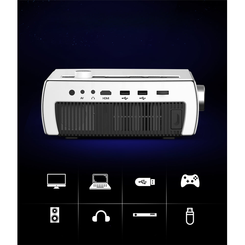 Mini Video Projector Wifi USB HDMI Portable 4000 Lumens HD 1080P Home
