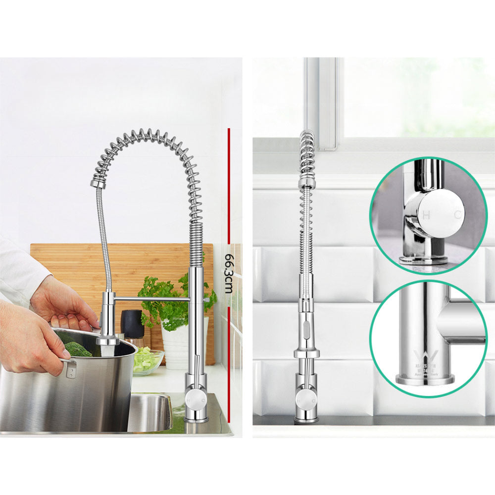 Kitchen Tap Mixer Faucet Taps Pull Out Laundry Bath Sink Brass Watermark