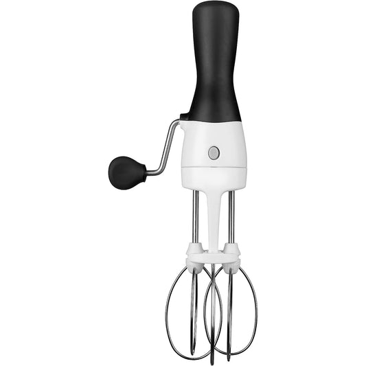 Stainless Steel Egg Beater 12x5 Inch - Black and White