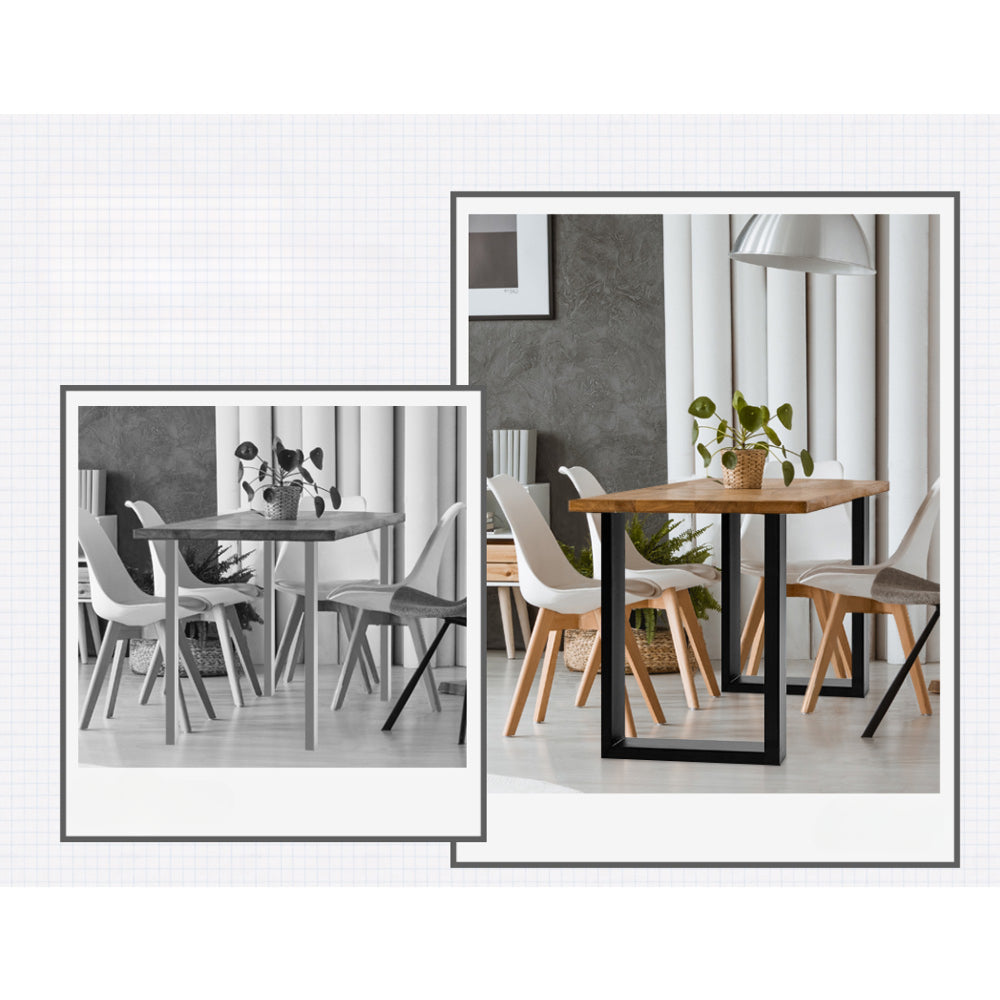 2x Coffee Dining Steel Table Legs 71x50CM Industrial Vintage Bench Metal Box