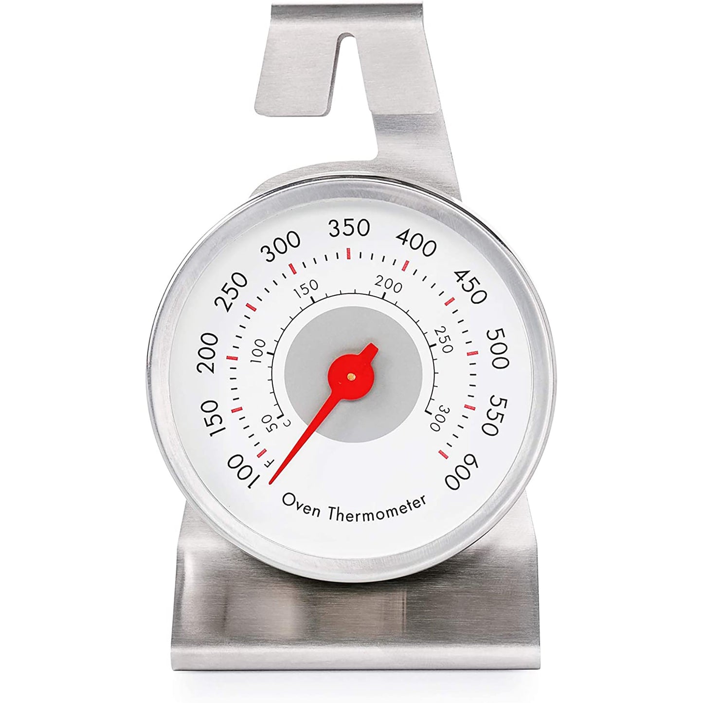 Analog Oven Thermometer Stainless Steel - Silver