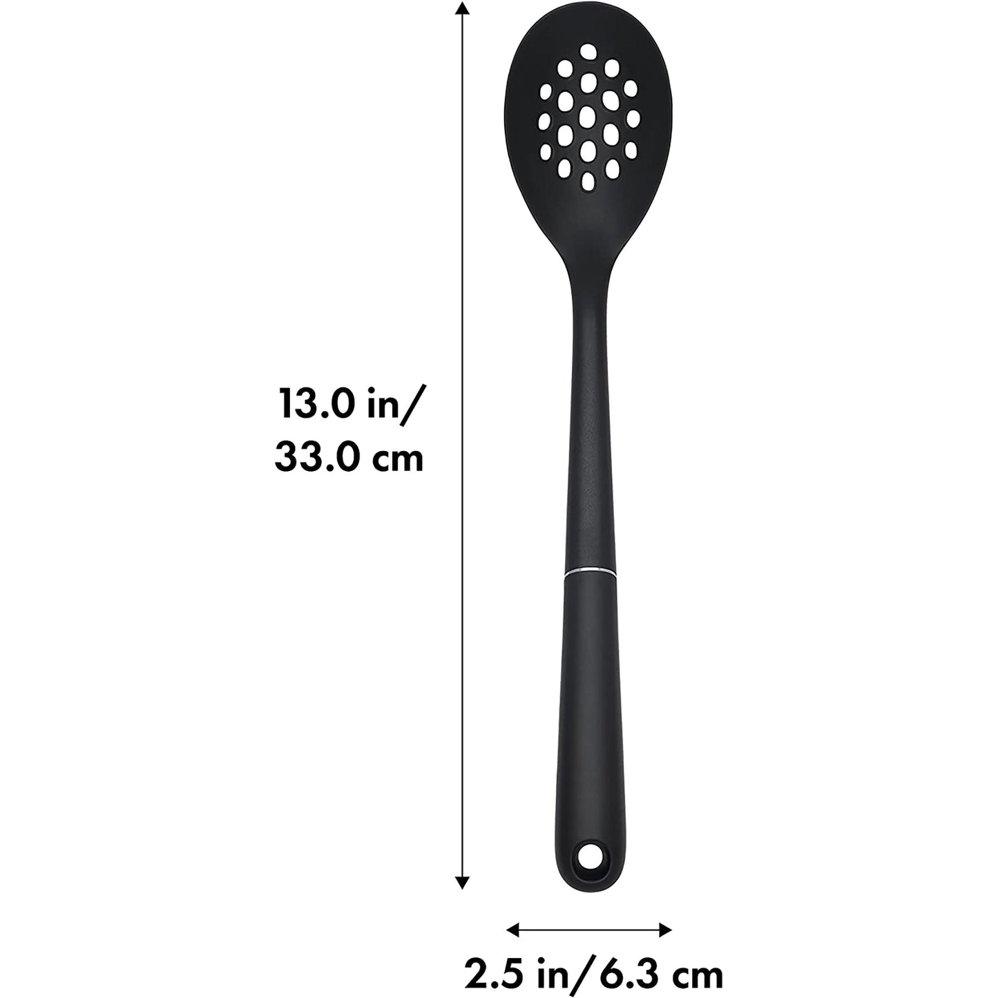 Nylon Slotted Spoon Kitchen Utensil - Black