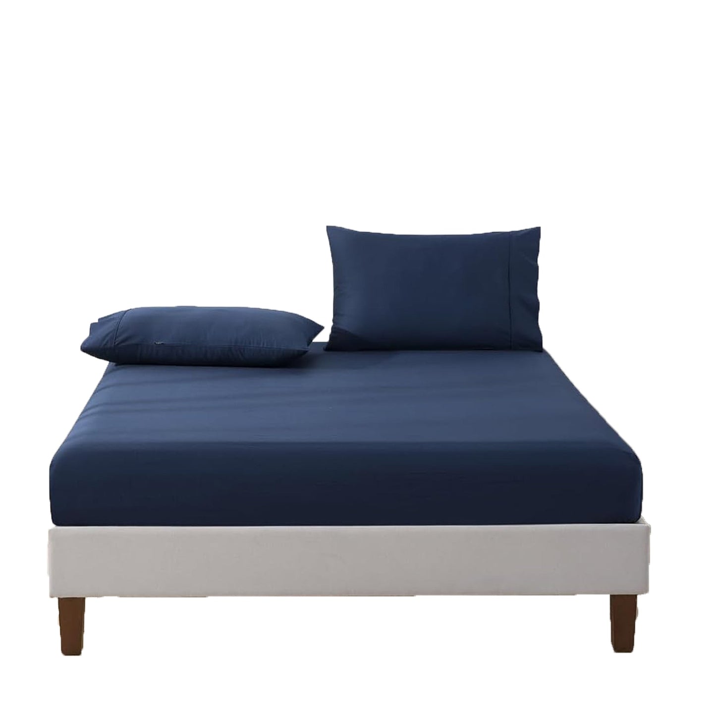 500TC Soft and Luxurious 100% Cool Breathable Cotton Bed Sateen Set - Navy