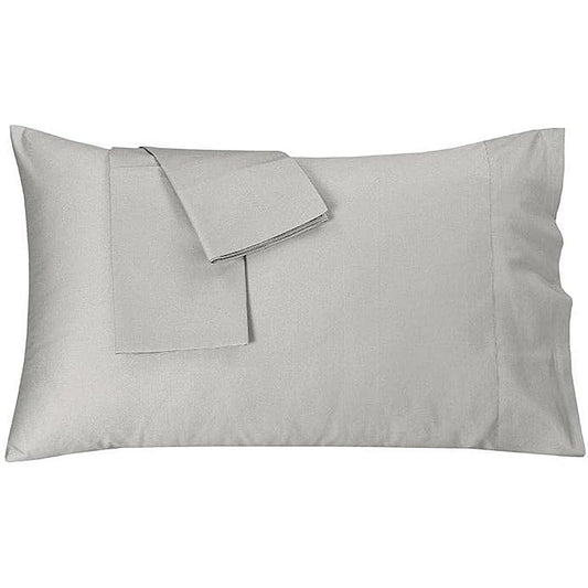 2-Piece 2000 Thread Count Egyptian Quality Microfibre Pillowcase - Silver grey