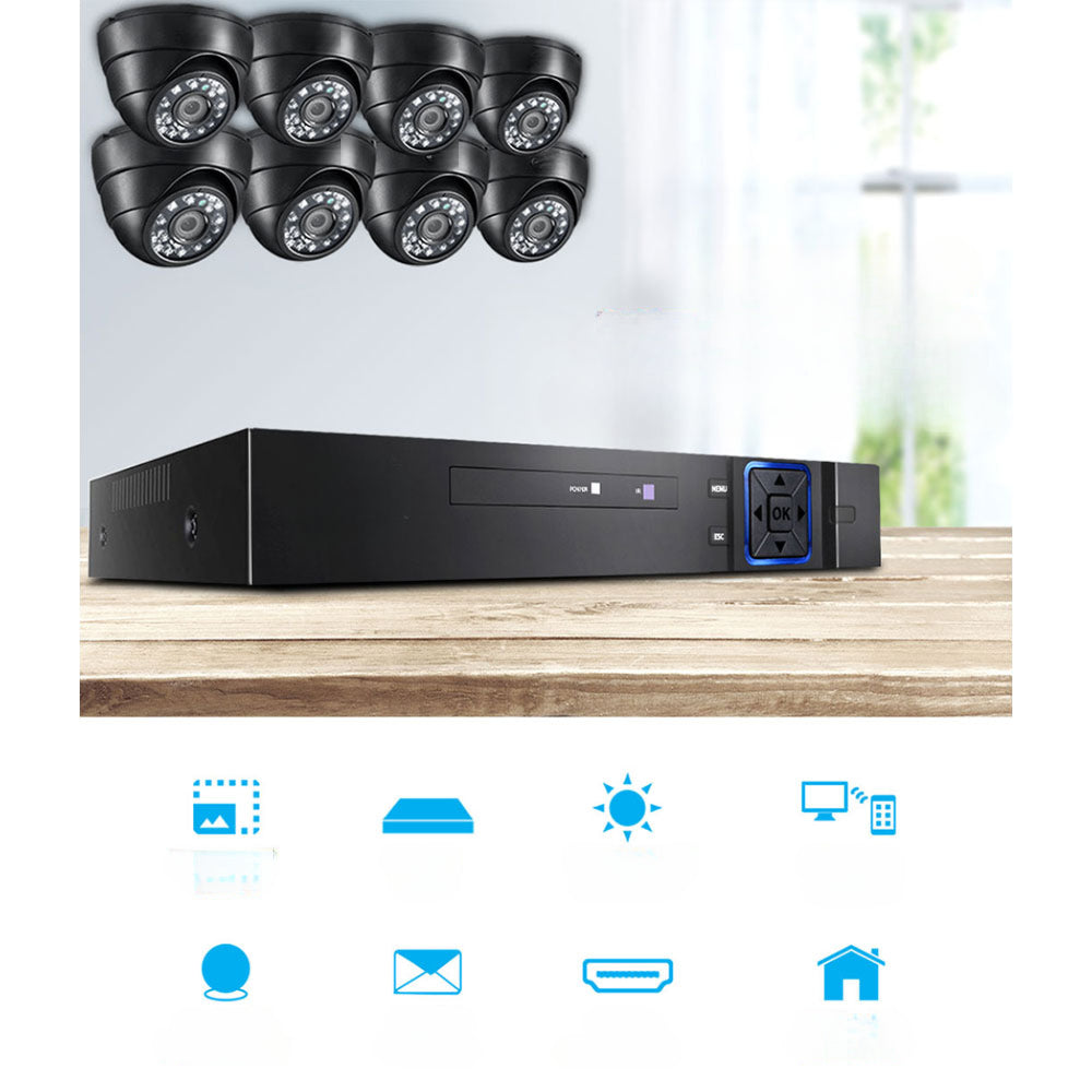 1080P CCTV Security Camera 8CH Dome DVR