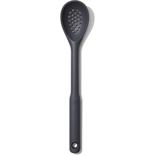 Silicone Slotted Spoon Kitchen Utensil - Black