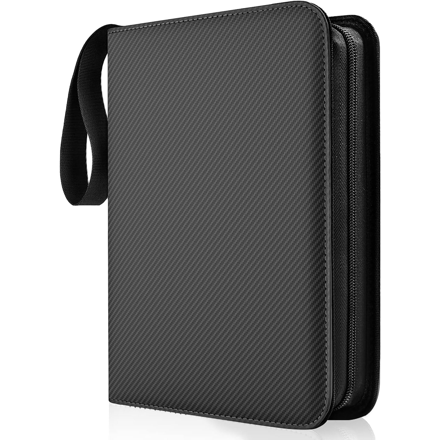 4-Pocket Pages Sleeves Card Binder Protector for PKMN Trading Cards 400 Pockets Card - Stripe Black