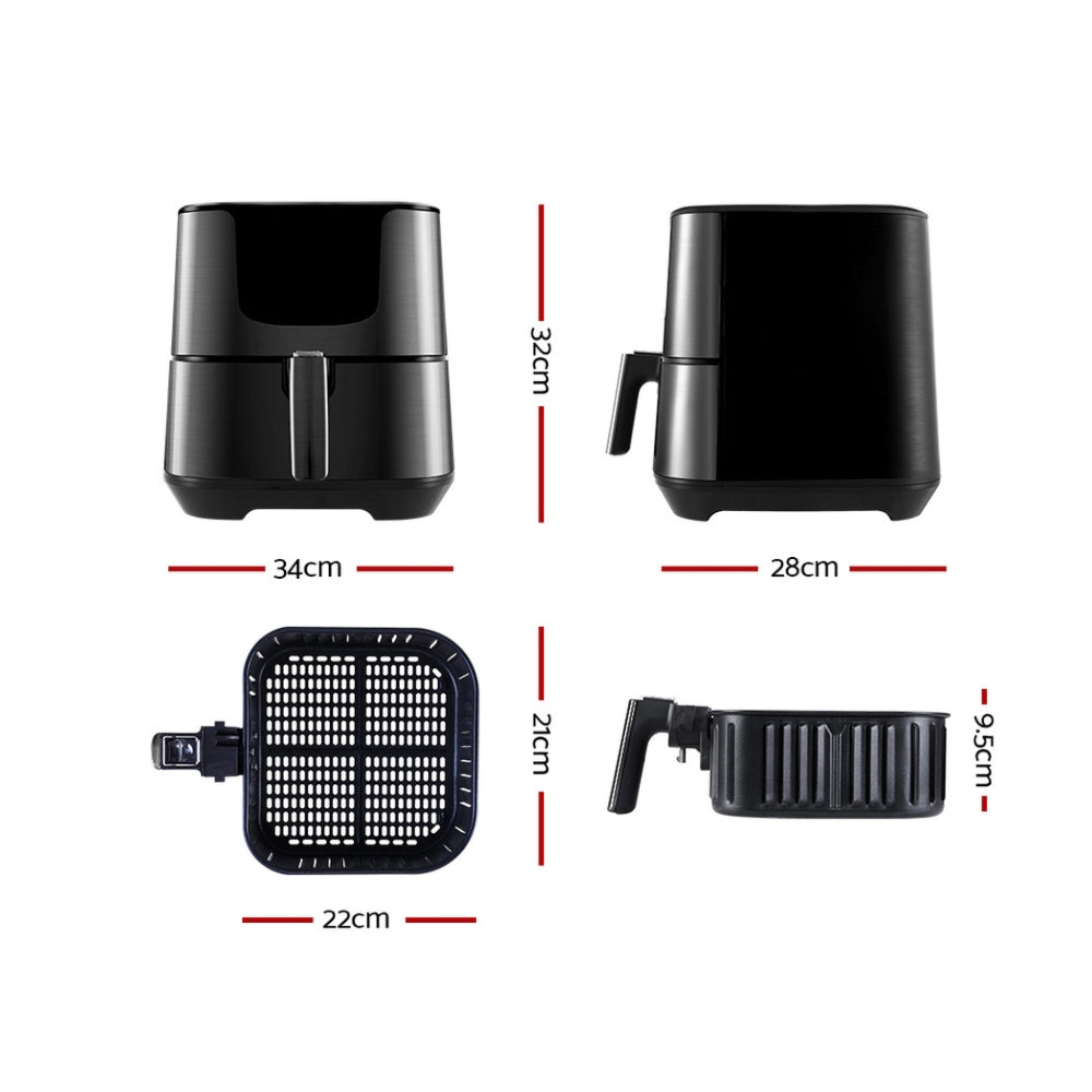 Air Fryer 7L LCD Fryers Oven Airfryer Kitchen Healthy Cooker Stainless Steel