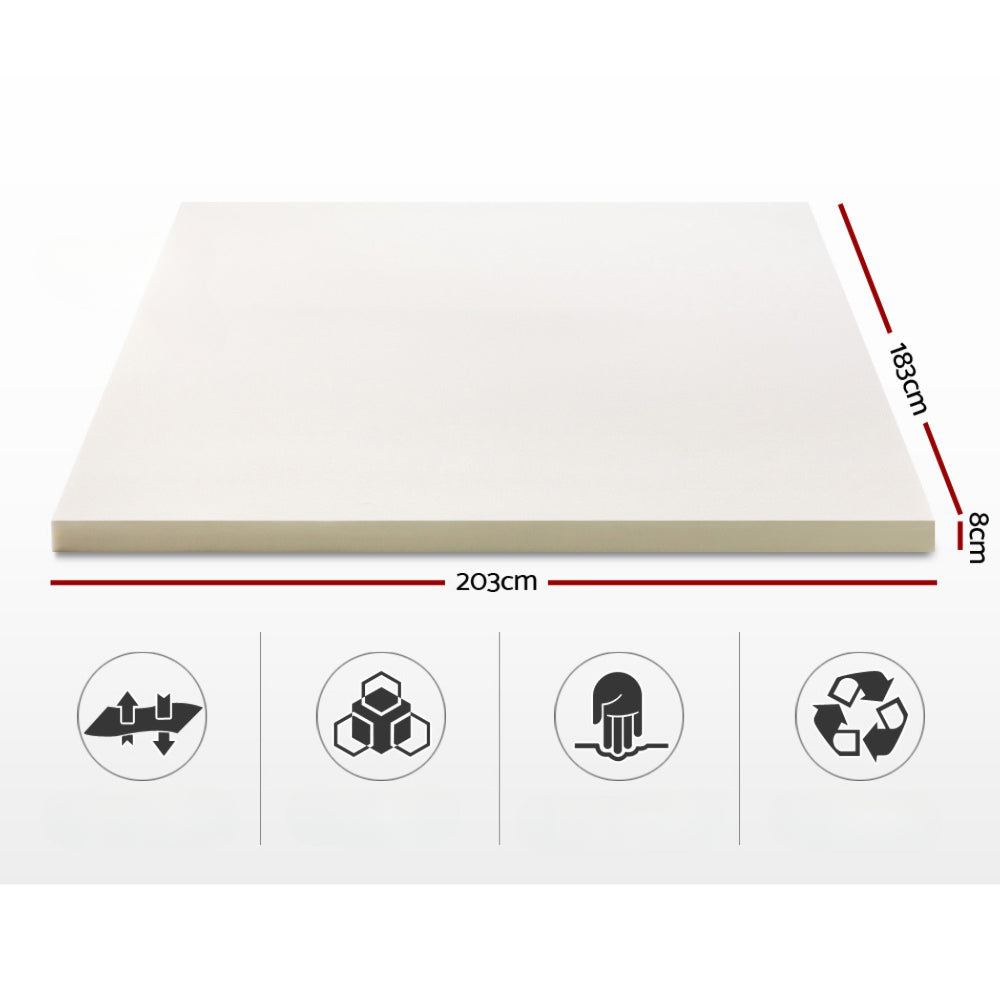 Bedding Memory Foam Mattress Topper with Cover - Single/Double/Queen/King