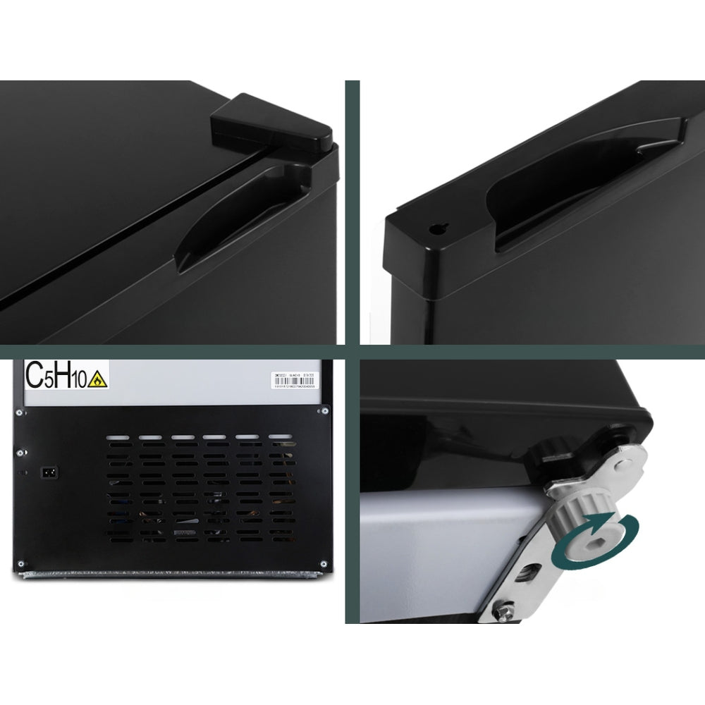 95L Portable Fridge Bar Freezer Cooler Upright 12V/24V/240V Caravan 4WD Car Camping Black