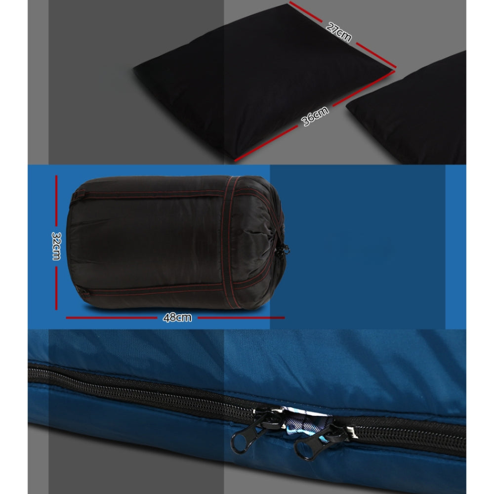 Sleeping Bag Camping Hiking Tent Outdoor Comfort - Navy