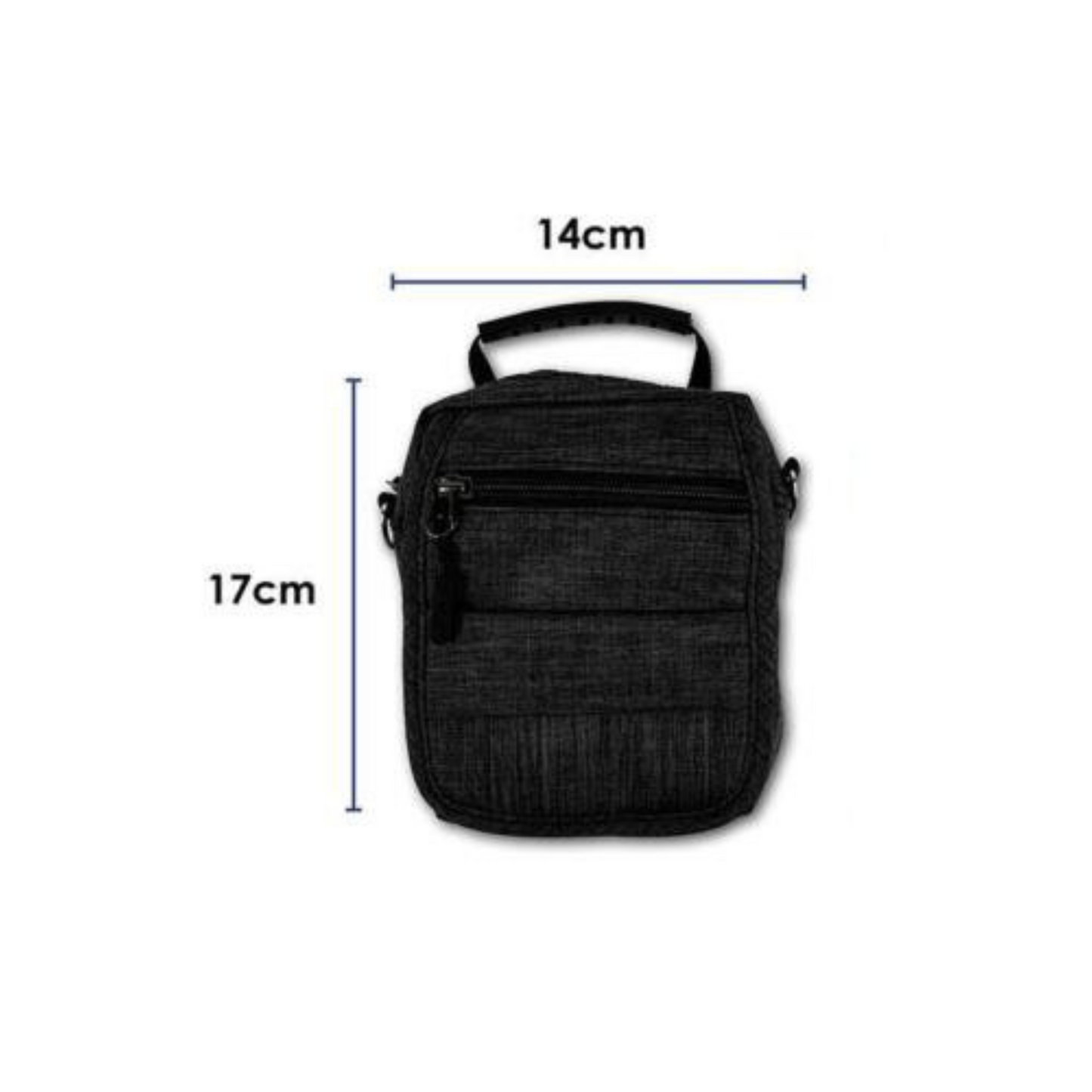 2pcs Adjustable Cross Body Shoulder Bag 3 Zipper Design with Multiple Pockets
