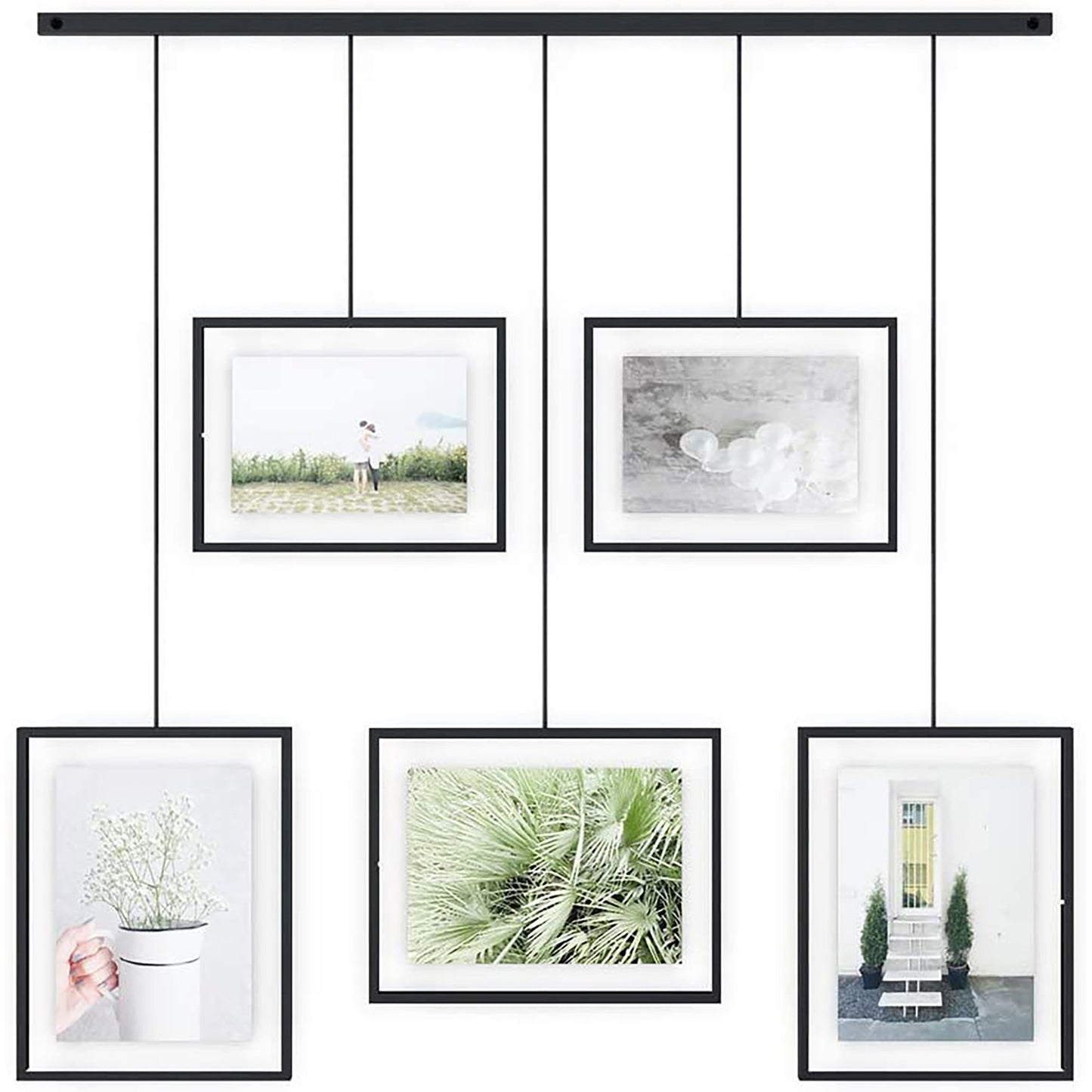 Adjustable Picture Frame Gallery Collage Set for Artwork and More - Black