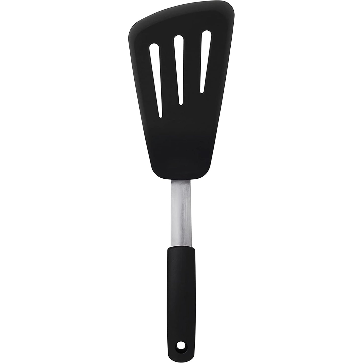 Silicone Omelet Turner Spatula for Non-Stick Cookware - Black