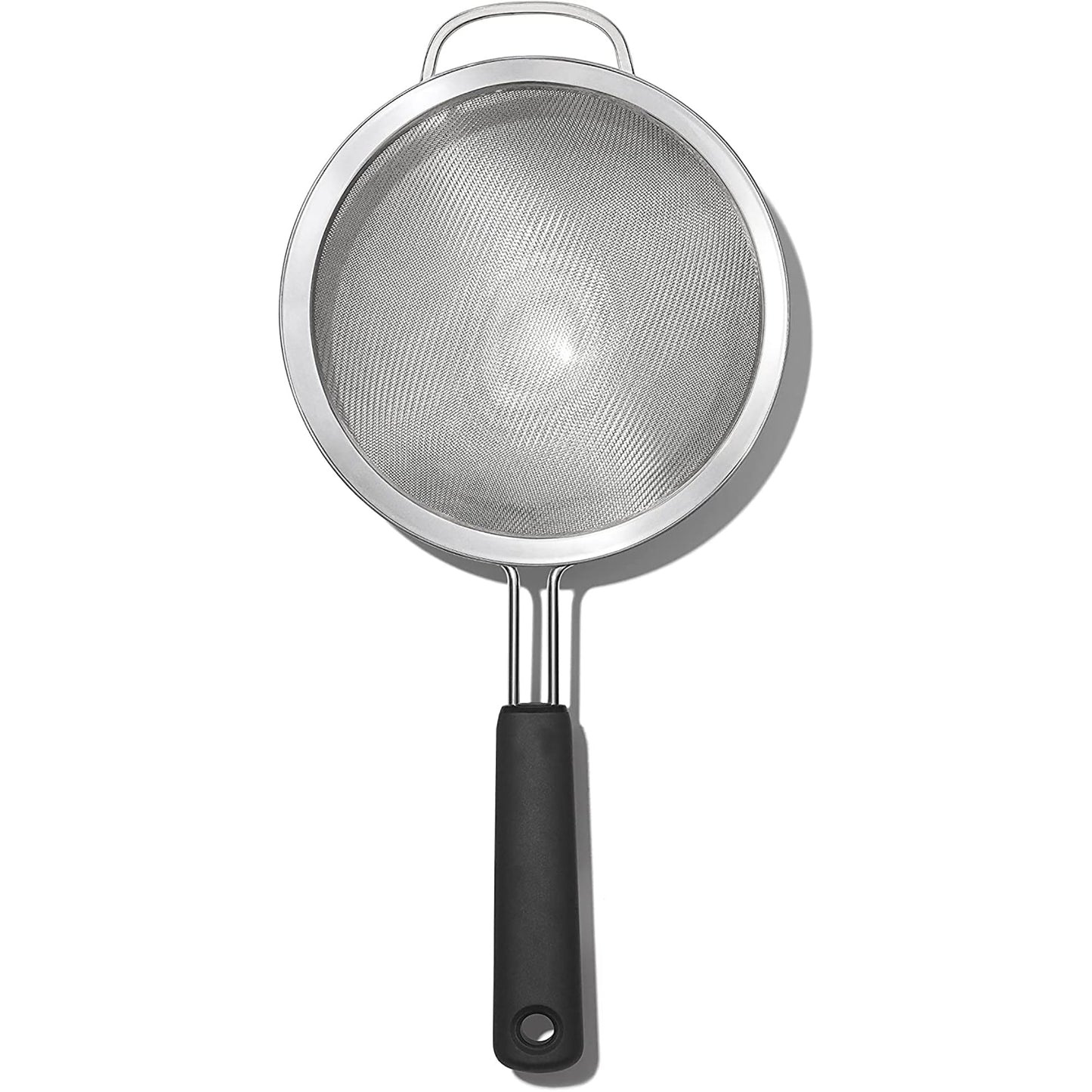 Sturdy Stainless Steel Mesh Strainer with Non Slip Handle - 8 Inch