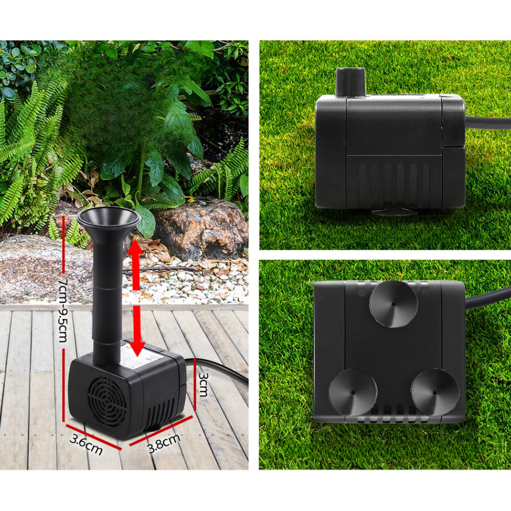 Solar Powered Pond Pump Submersible Fountains Ouotdoor Pool Garden Pumps 4 FT