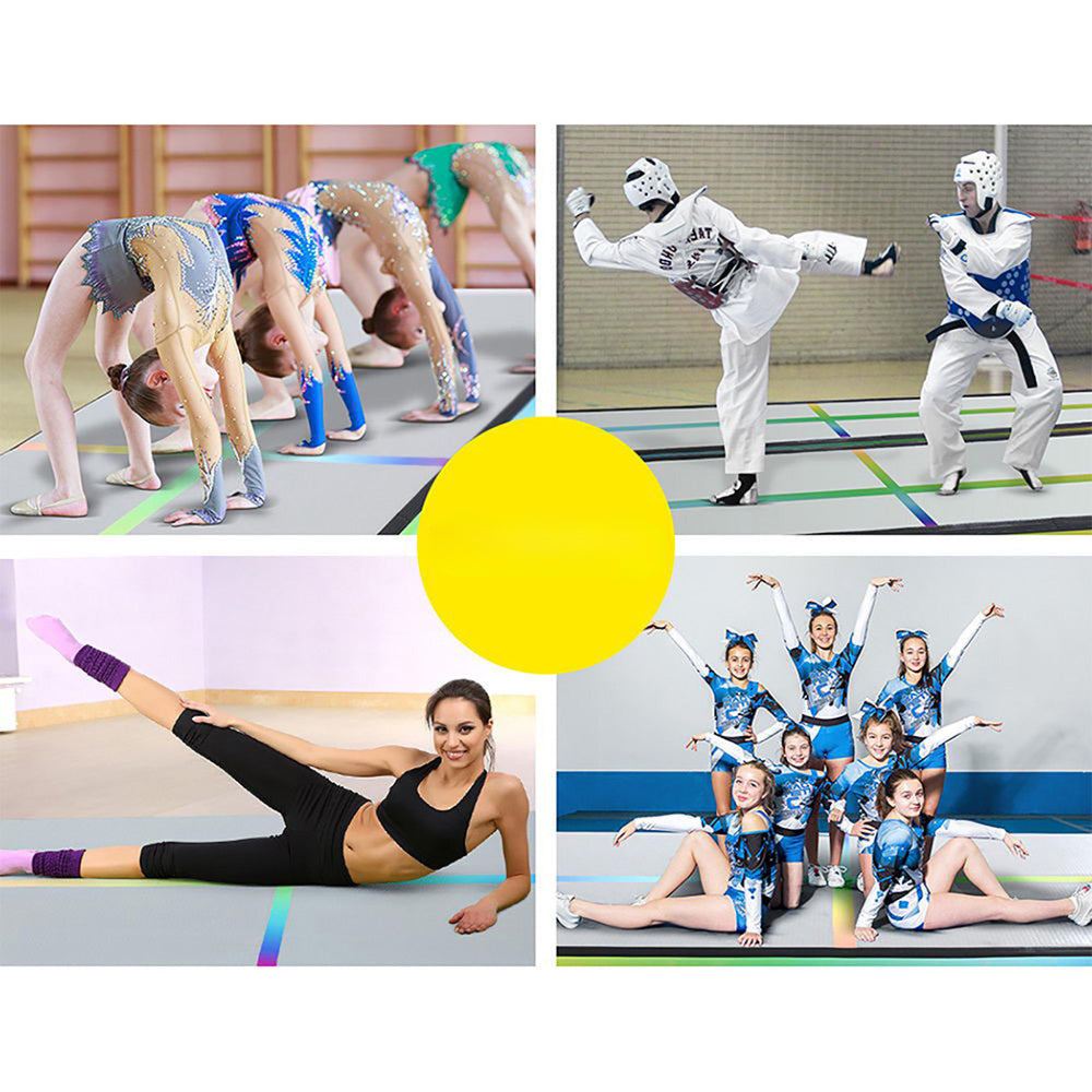 Inflatable Air Track Gymnastics Tumbling Exercise Mat Thick with Pump - 4M