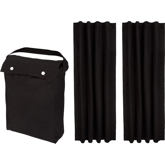 Portable Window Blackout Curtain Shade with Suction Cups 2 Pack 50x78 Inches - Black