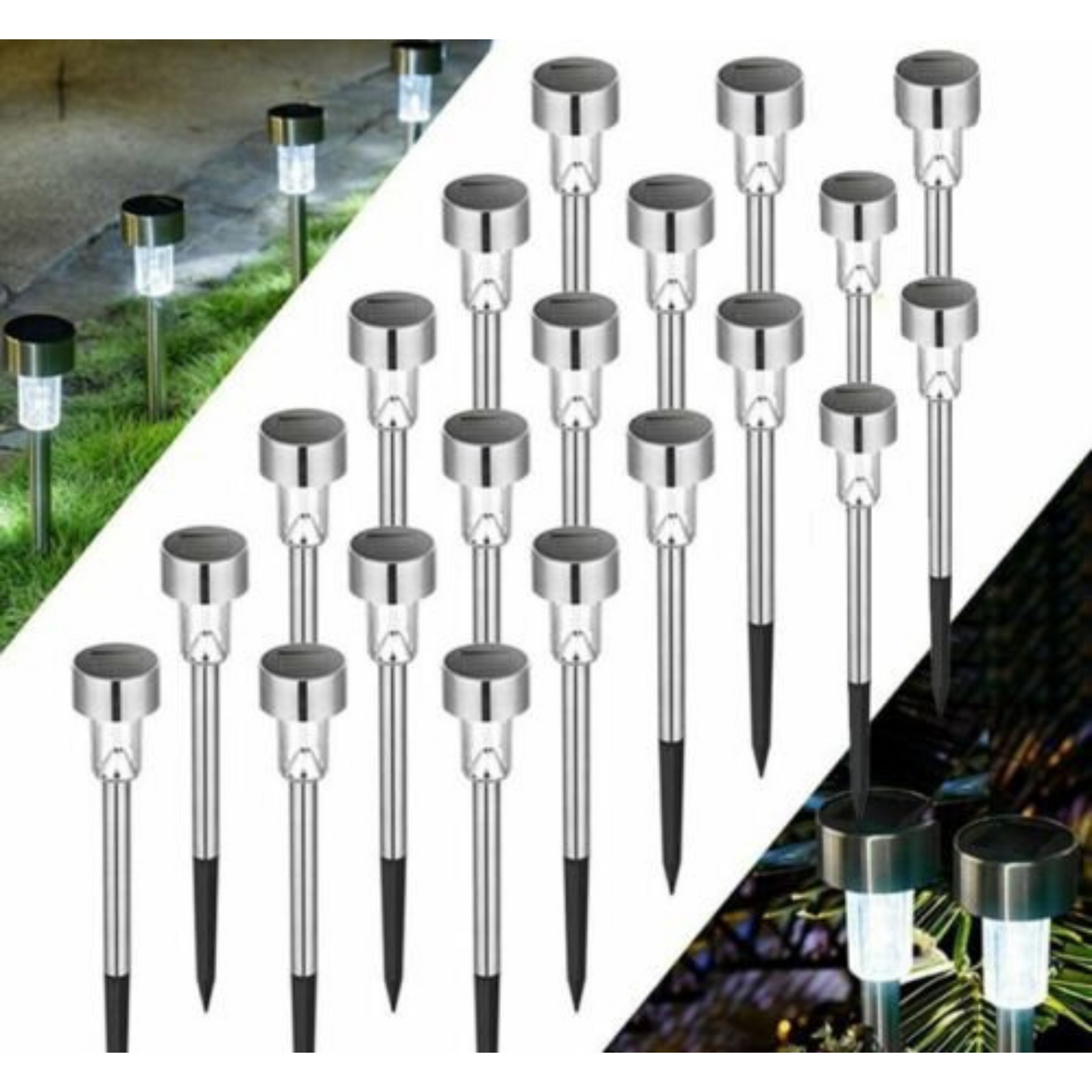 Outdoor Ground Waterproof Solar Lights Garden Lawn LED Pathway Lamps