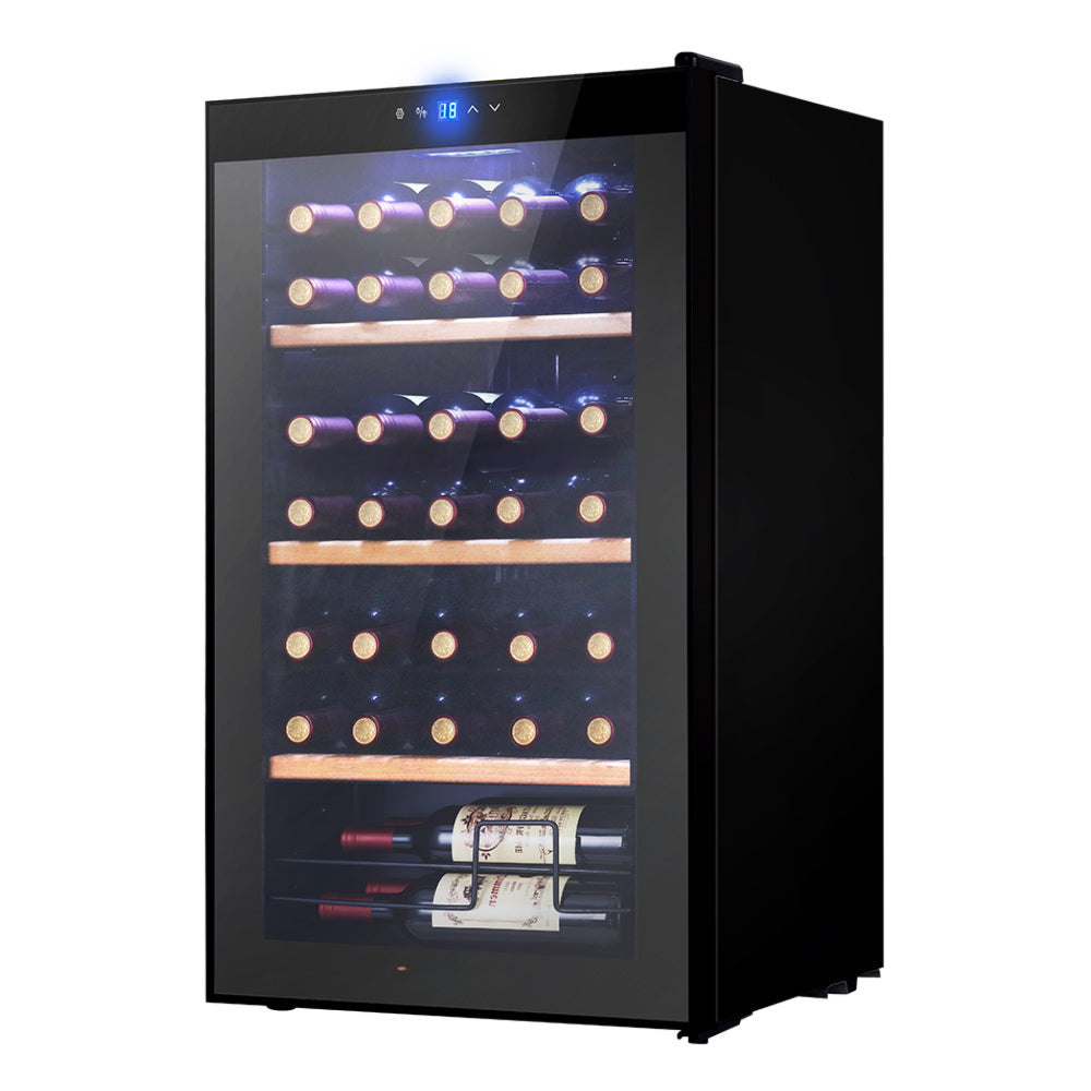 34 Bottles Wine Cooler Compressor Chiller Beverage Fridge