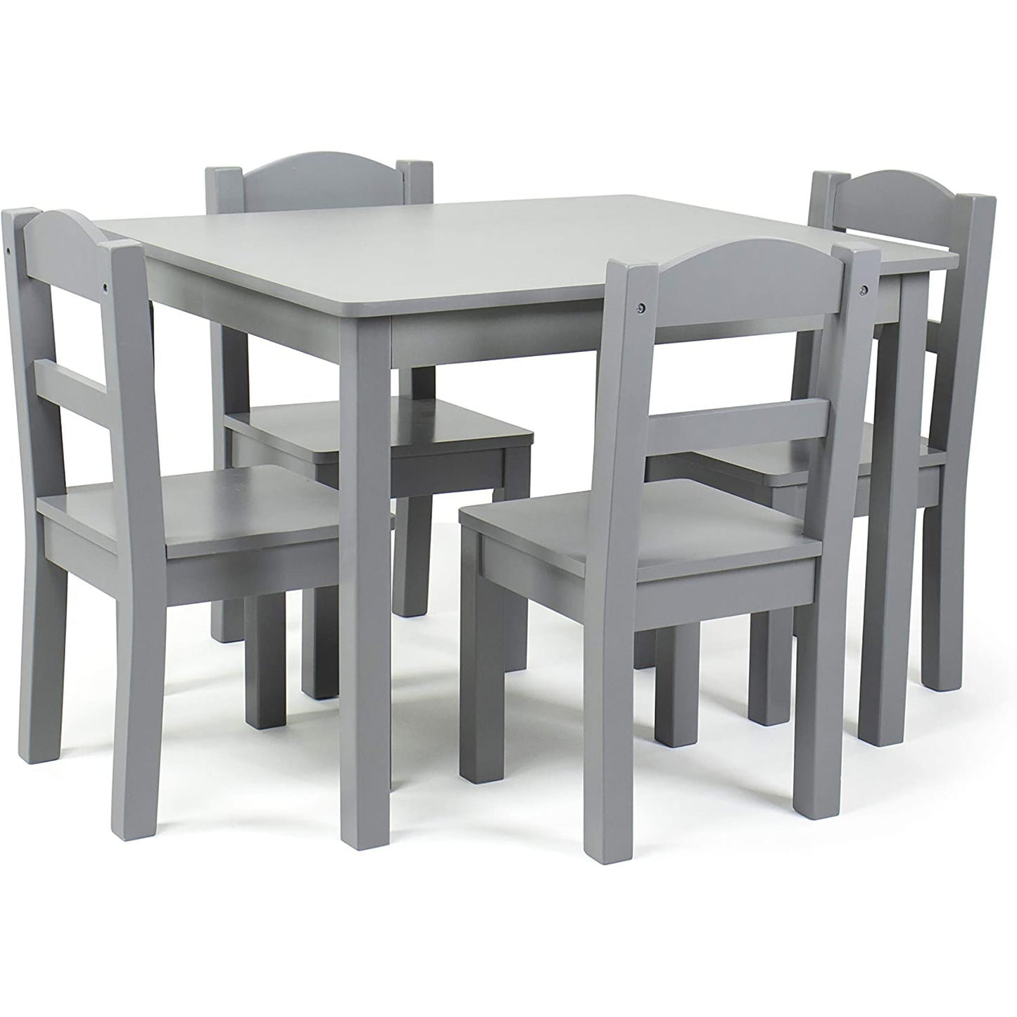 Kids Furniture Wood Table and 4 Chair Set - Grey