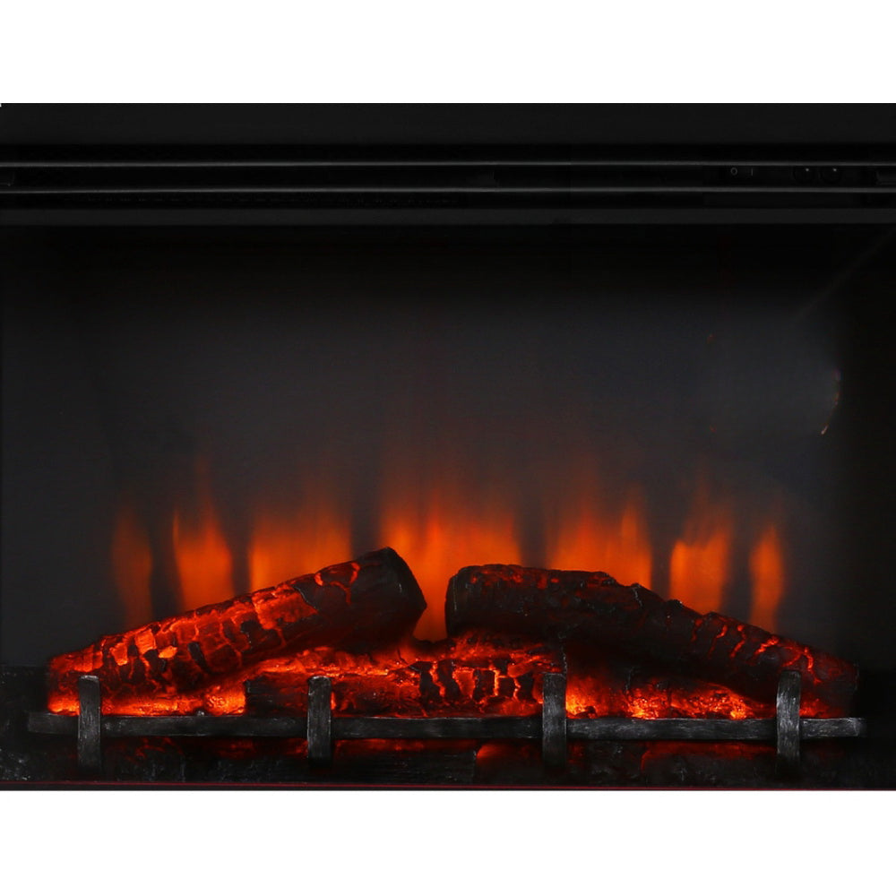 2000W Electric Fireplace Mantle Portable Fire Log Wood Heater 3D Flame Effect White