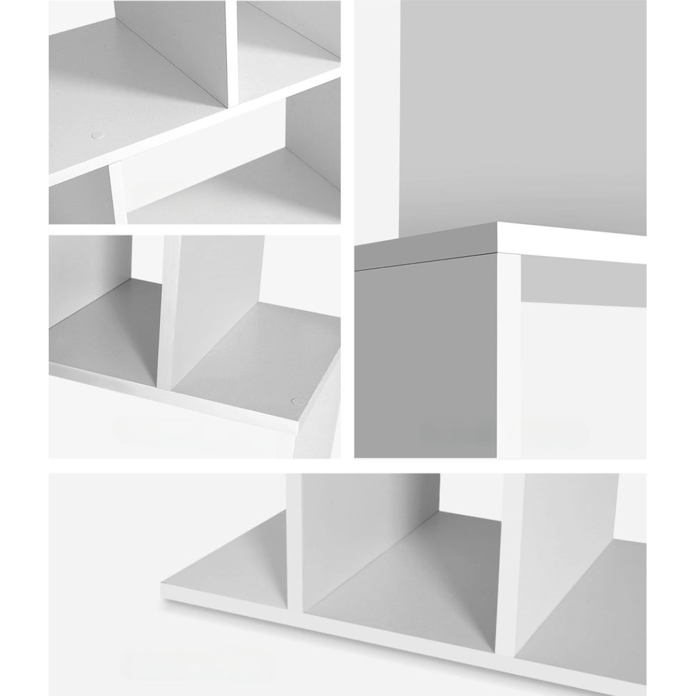 5 Tier Bookshelf Display Shelf CD Cabinet Bookcase Stand Storage White