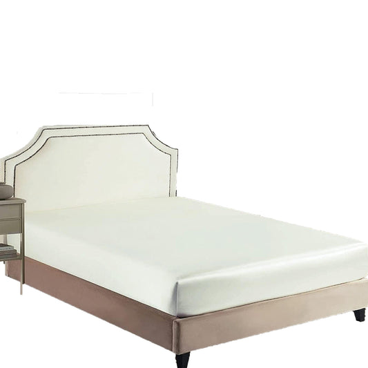 2000 TC Silk Satin Ultra Soft Deep Pocket Fitted Sheet - White