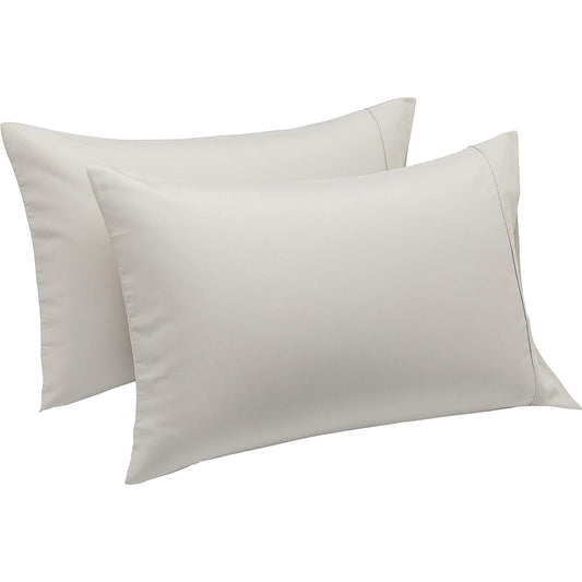 Lightweight Super Soft Easy Care Microfibre Pillowcase - Light Grey