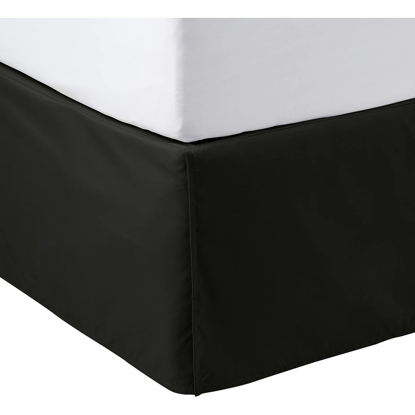 Polyester Lightweight Pleated Bed Skirt - Black