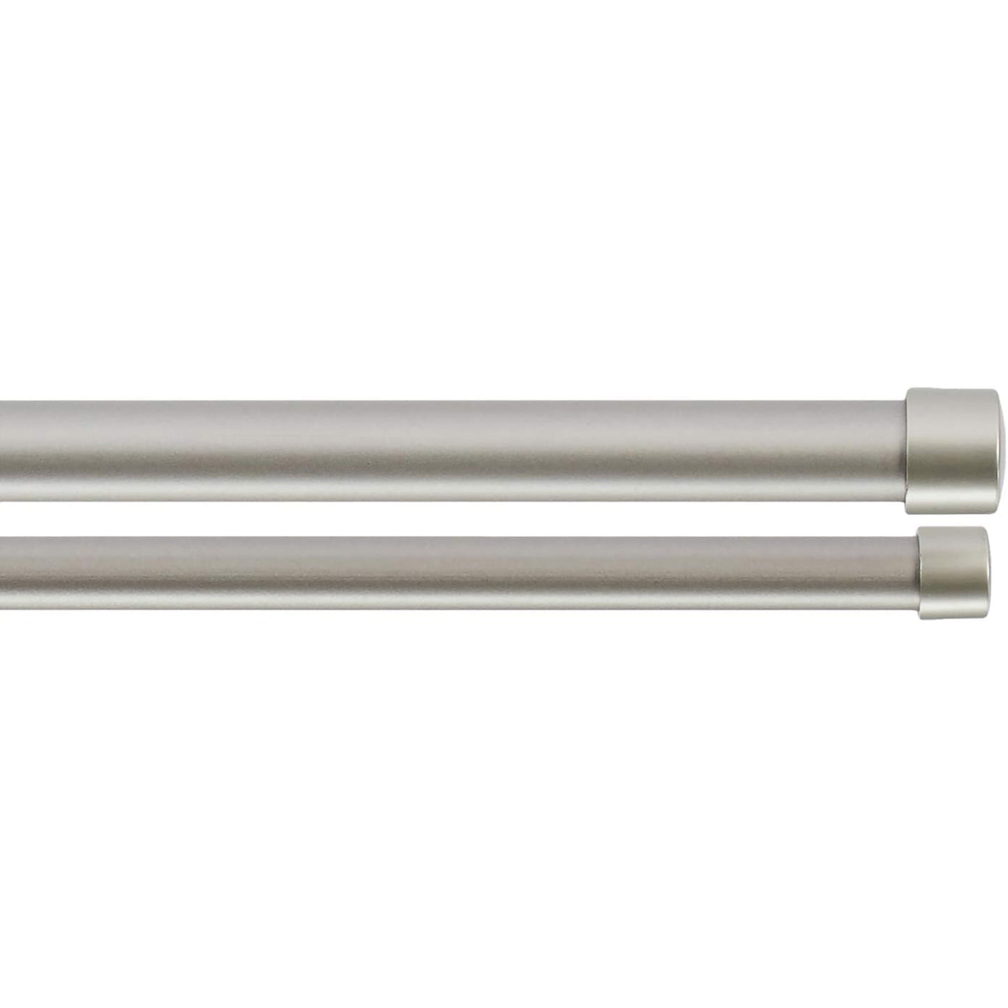 Eye Catching Metal Double Curtain Rod 36 to 72 - Nickel