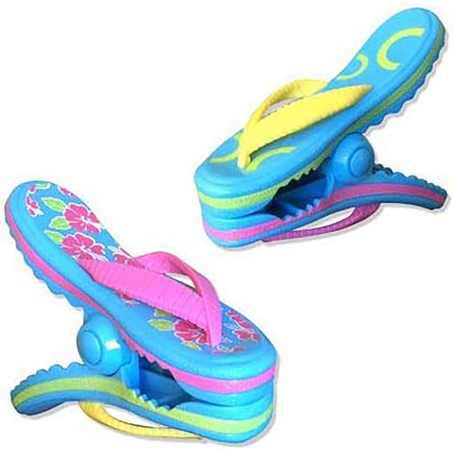 2 Beach Towel Flip Flop Clips for Beach Chairs Patio and Pool Accessories