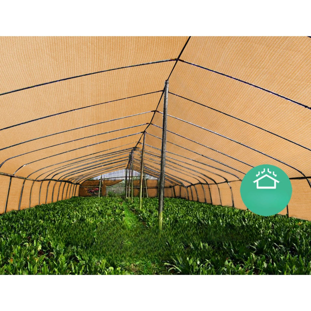 UV Sun Shadecloth Sail Roll Mesh Outdoor Beige - 3.66x30m