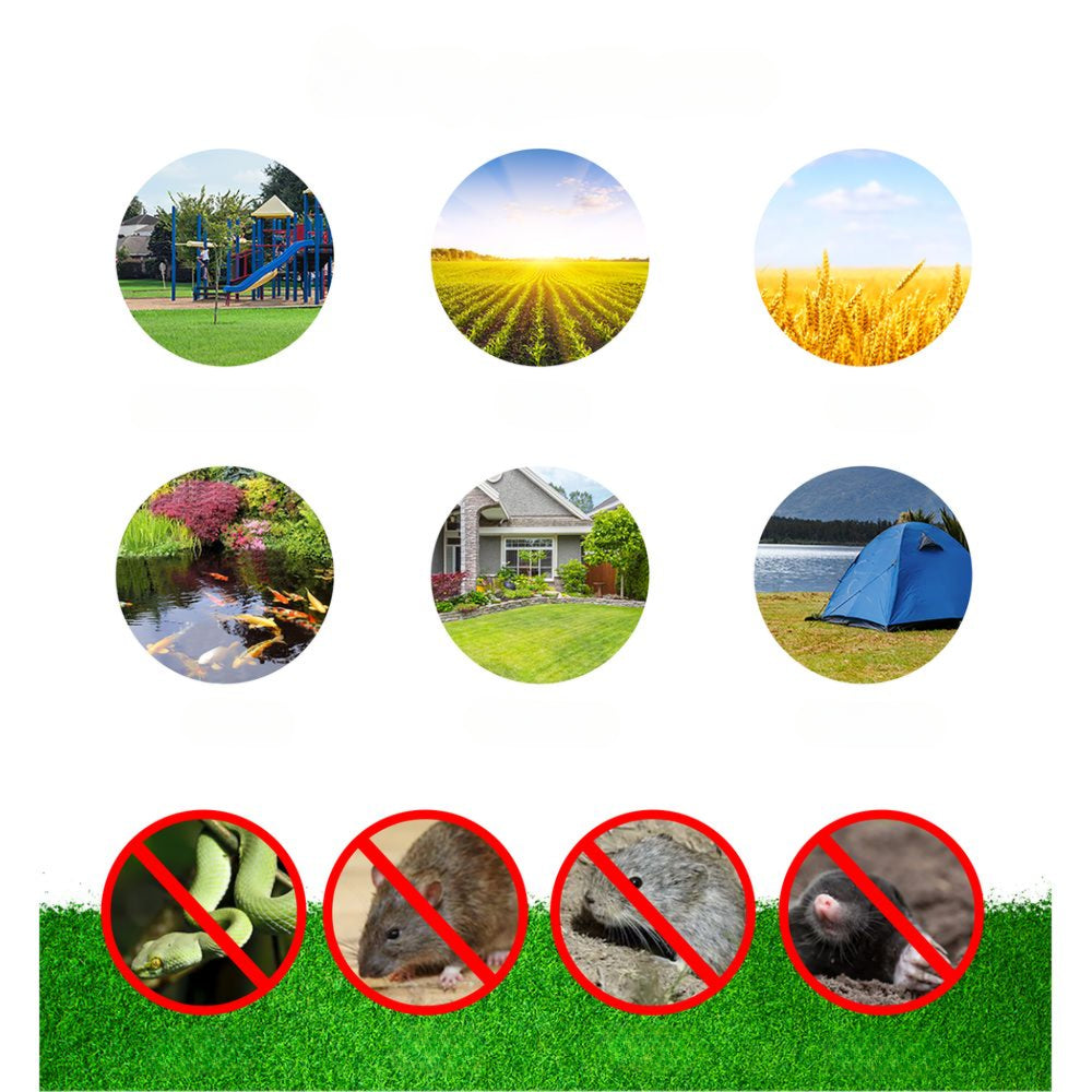 Snake Multi Pulse Ultrasonic Battery Powered Pest Repellent - 6x