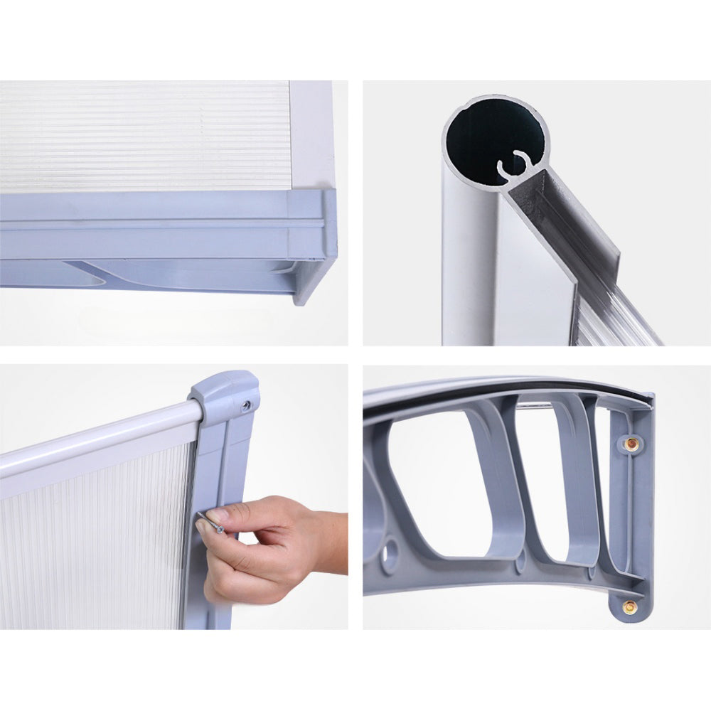 Patio DIY Window Door Awning Canopy Sun Shield - 1.5x4m