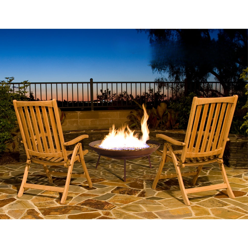 Rustic Fire Pit Heater Charcoal Iron Bowl Outdoor Patio Wood Fireplace 60CM