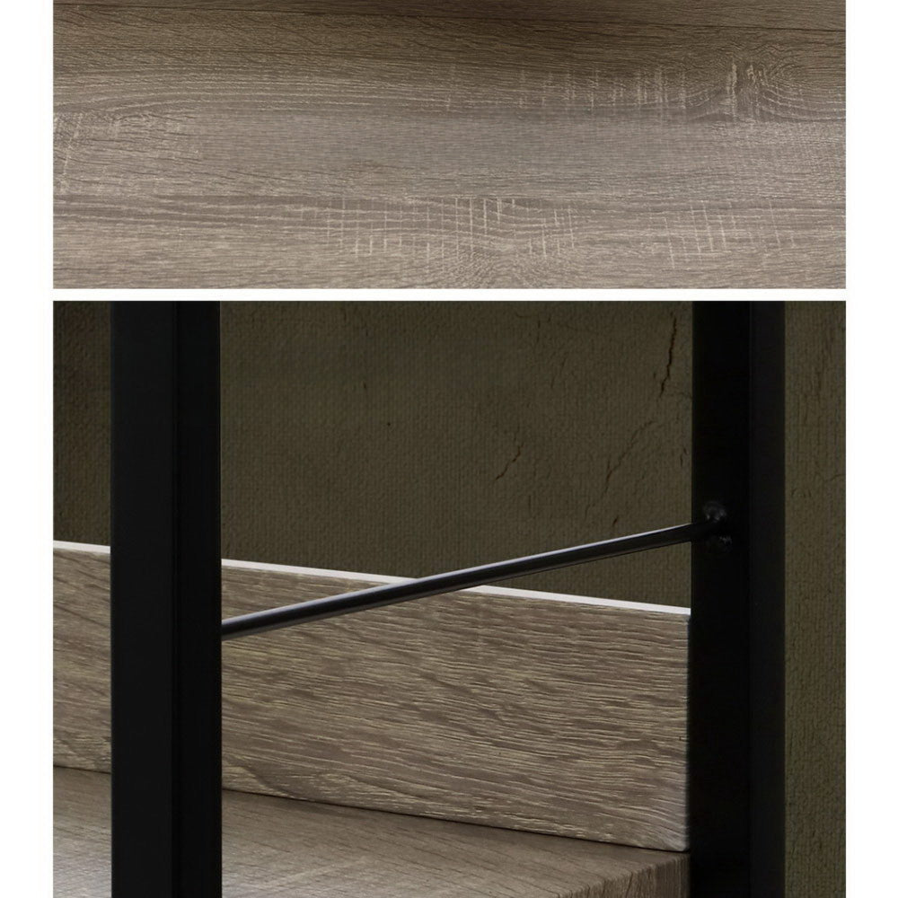 Book Shelf Display Shelves Corner Wall Wood Metal Stand Hollow Storage
