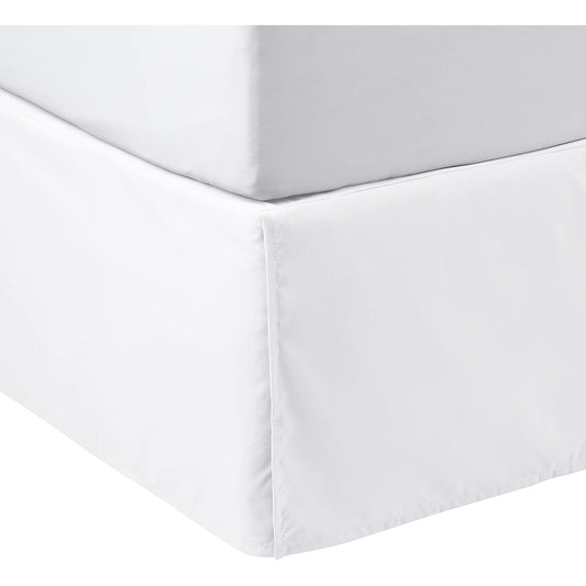 Polyester Lightweight Pleated Bed Skirt - Bright White