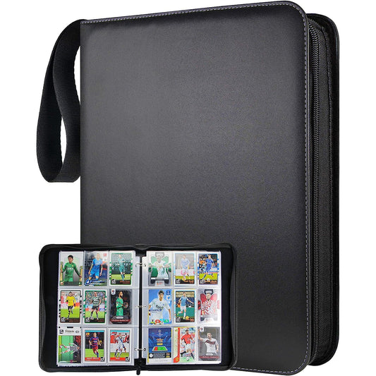 9-Pocket Pages Sleeves Card Binder Protector for PKMN Trading Cards 900 Pockets Card - Black