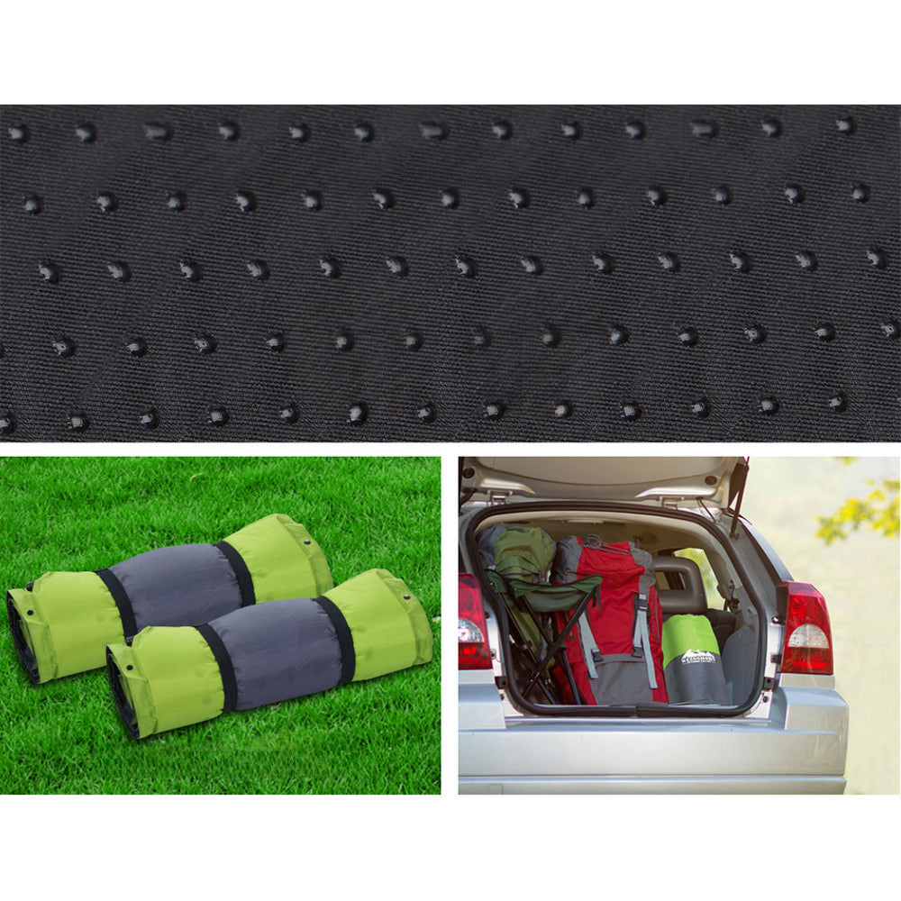 Camping Self Inflating Sleeping Mat Air Bed Double - Green