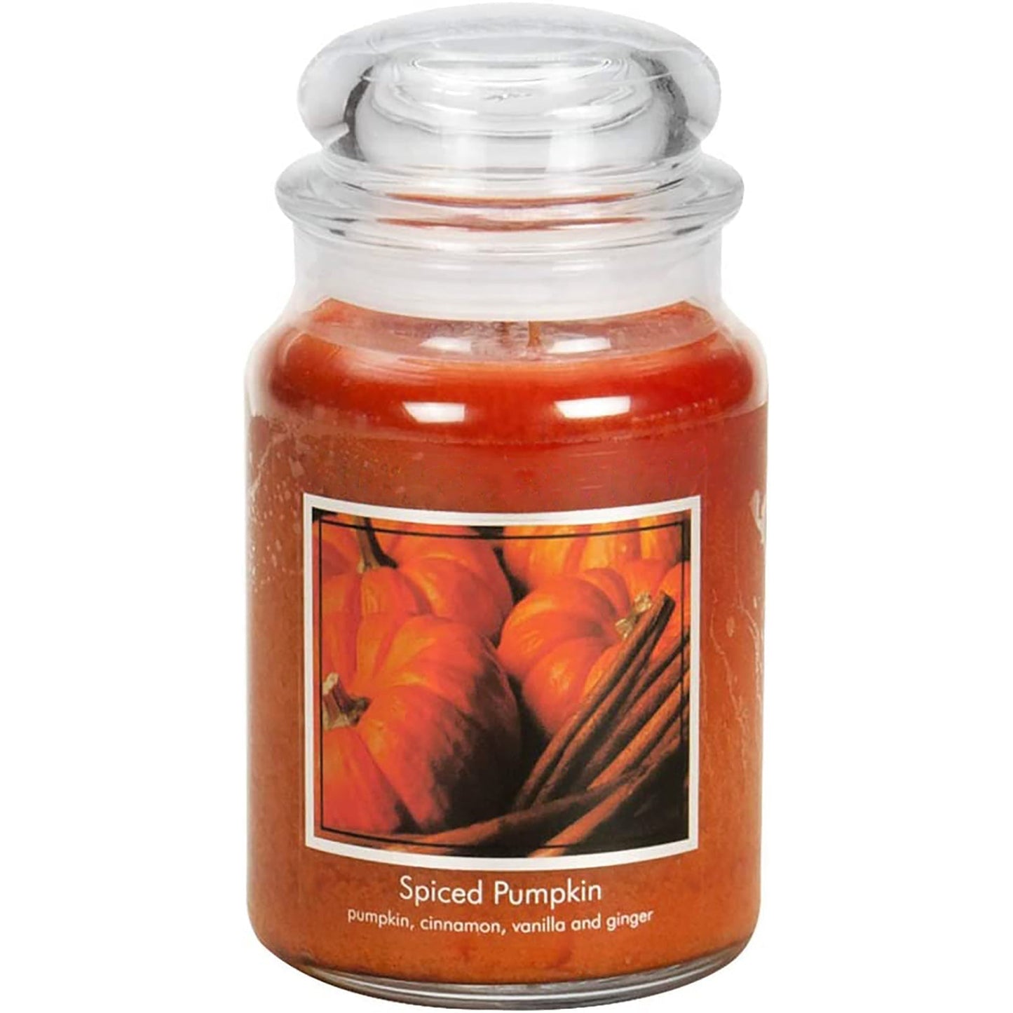 Spiced Pumpkin Large Apothecary Jar Scented Candle 21.25 oz - Orange