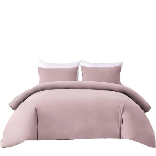 Ultra Soft 100% Washed Cloth Cotton Quilt Cover Set - Pink