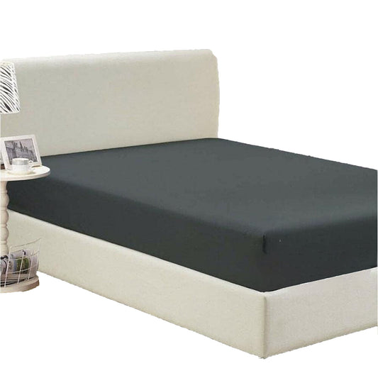 2000 TC Full Elastic Soft and Luxury Deep Pocket Fitted Bed Sheet - Dark Grey