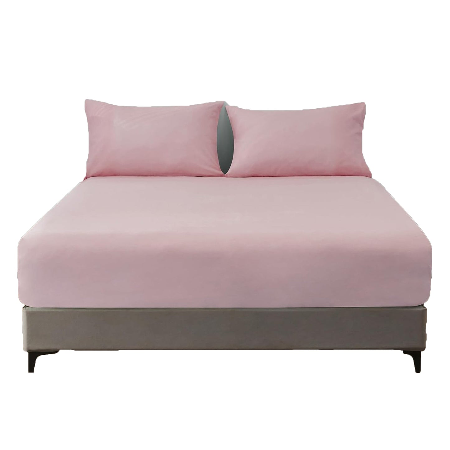 1000TC Cotton Blend Soft and Breathable Fitted Sheet 40cm Deep Pocket - Light Pink