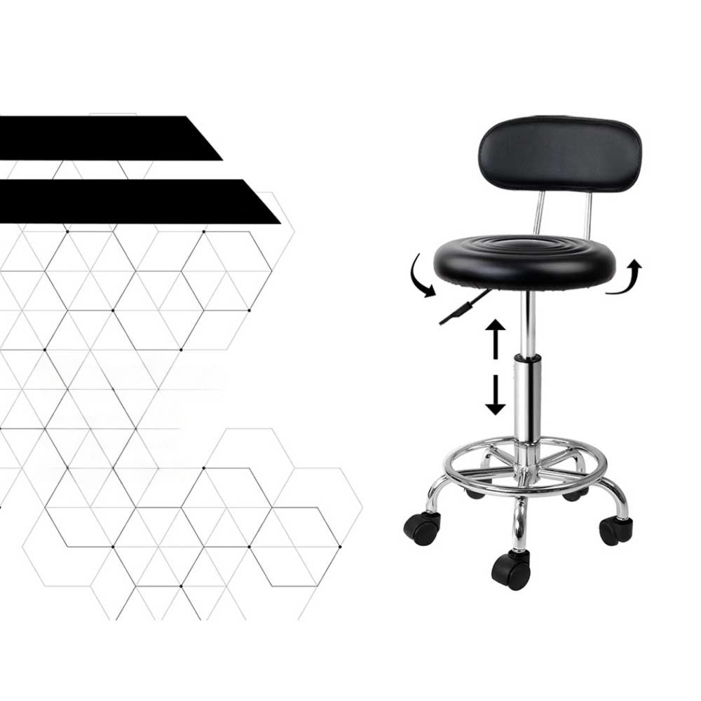 Salon Stool Swivel Chair Backrest Barber Hairdressing