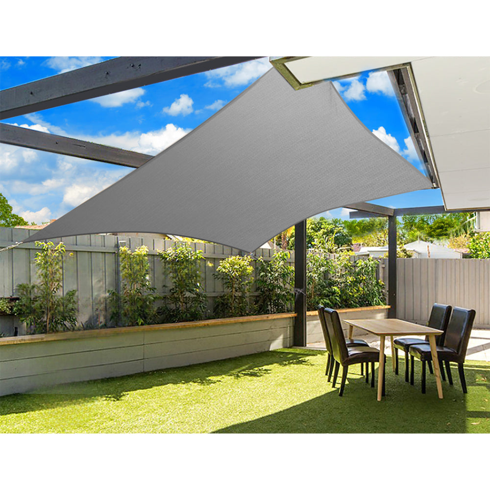 Sun Shade Sail Cloth Outdoor Rectangle Canopy 280GSM - 6x8m